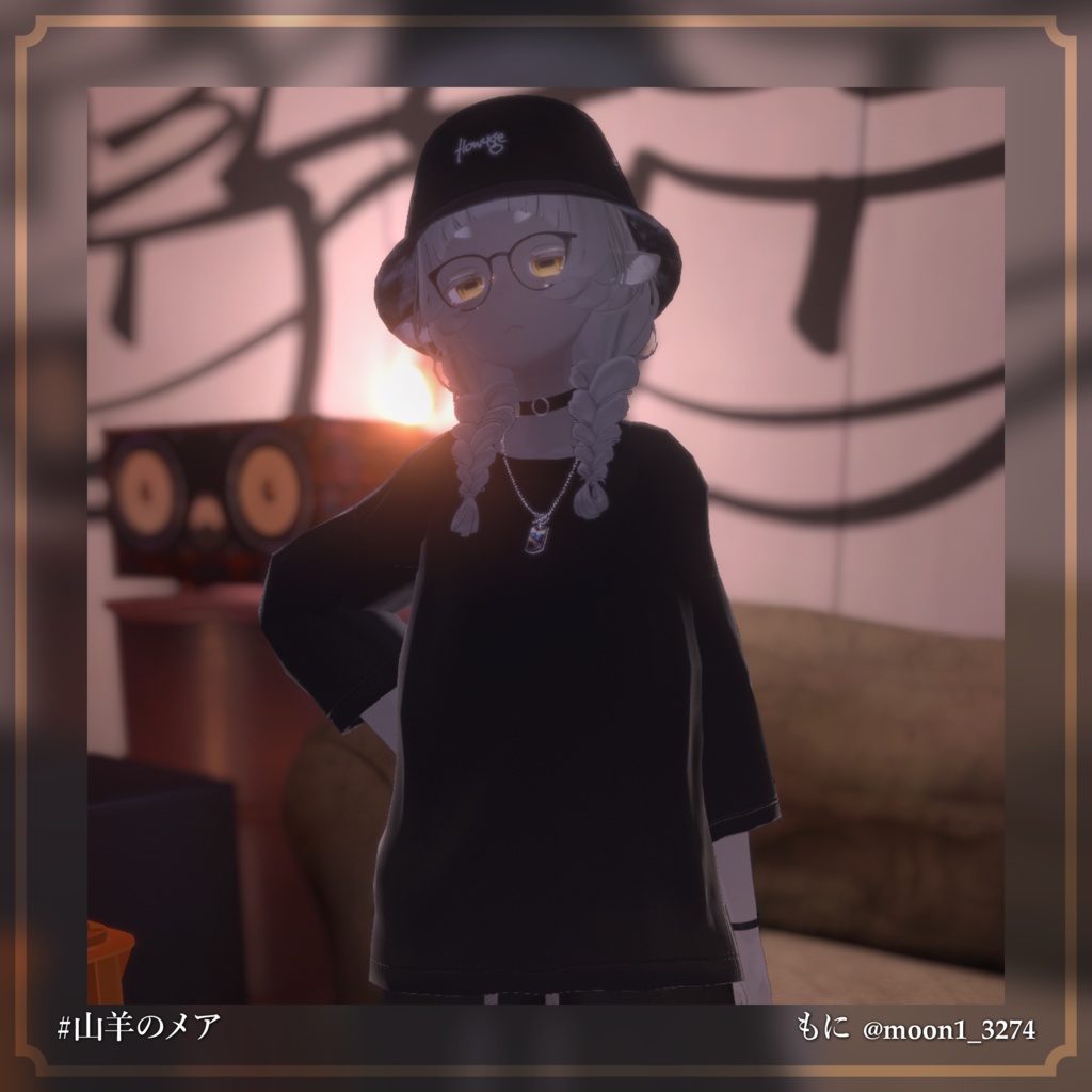 まんまるぱっつんおさげヘア-Round Bangs&Braids Hair【Marycia/山羊のメア対応】