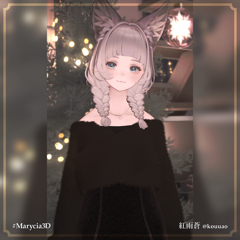 まんまるぱっつんおさげヘア-Round Bangs&Braids Hair【Marycia/山羊のメア対応】