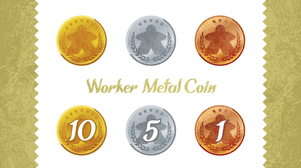 Worker Metal Coin イラスト素材 Design Allotment Booth
