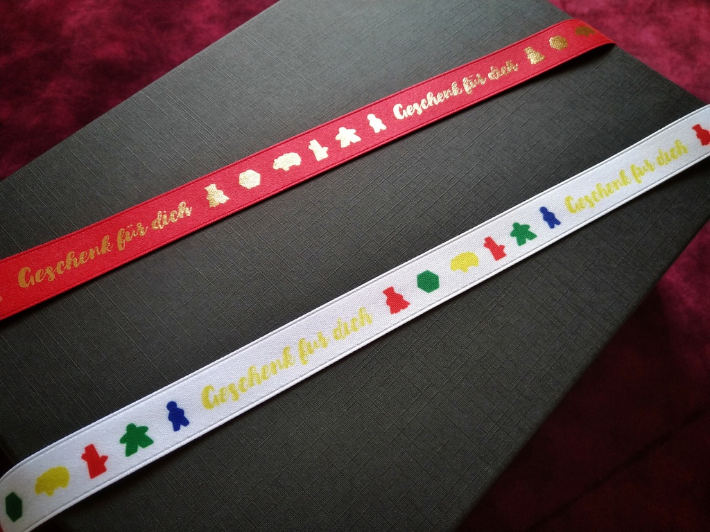 【30m】ボードゲームギフトリボン 赤×勝利点ゴールド