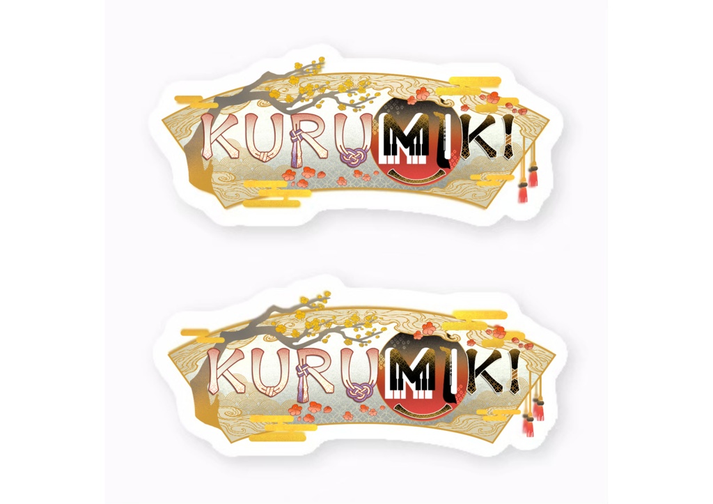 KURUMIKIロゴステッカー（赤）