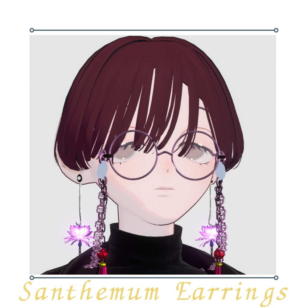 【3D装飾品】Santhemum Earrings