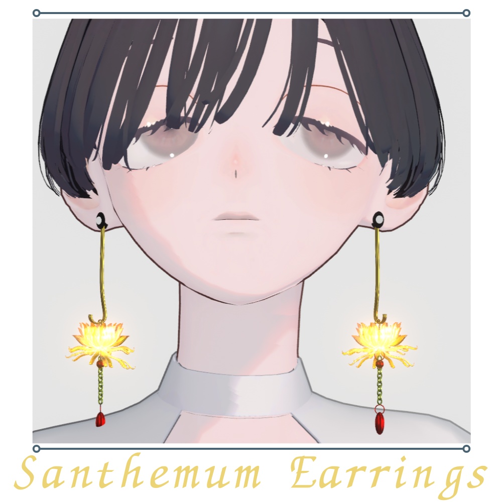 【3D装飾品】Santhemum Earrings