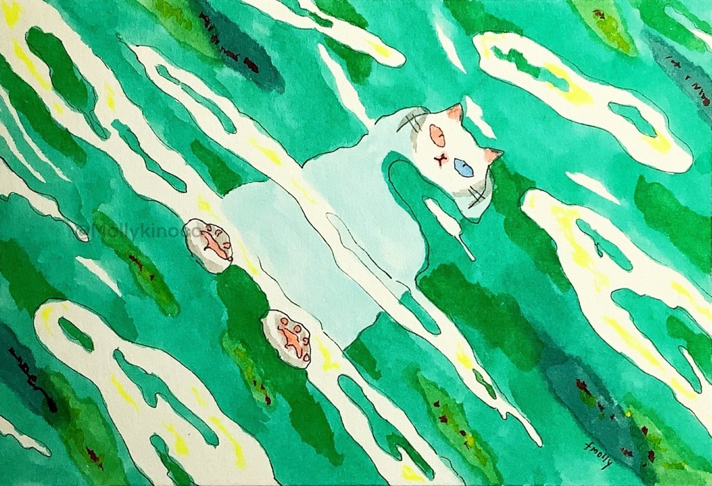アナログ原画　ただよう　※フレームなし