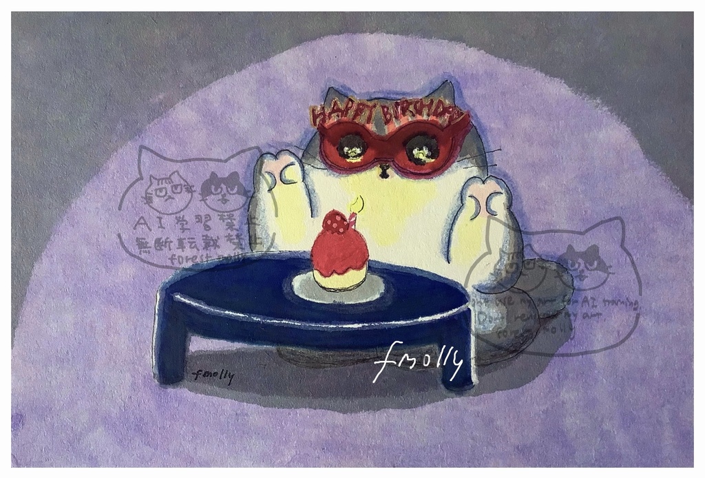 アナログ原画　Happy Birthday 