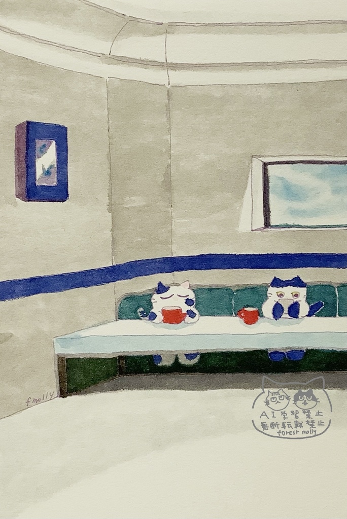 アナログ原画　心地のいい部屋　