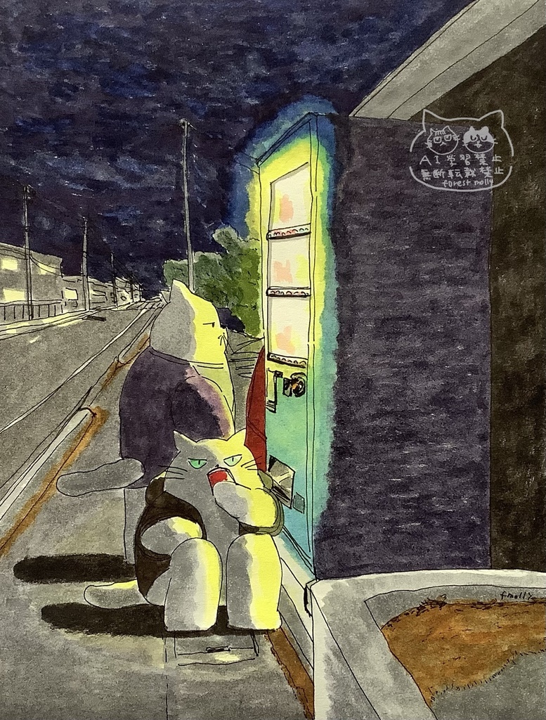 アナログ原画　真夜中のホットステーション　※フレームなし