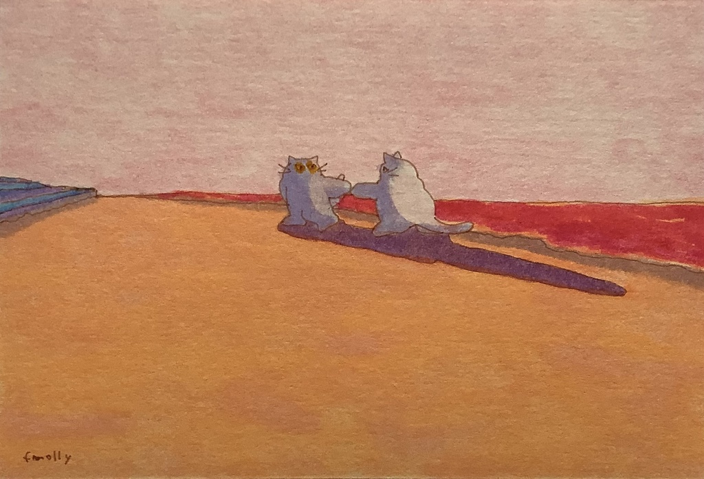 アナログ原画　かえろう　フレームつき