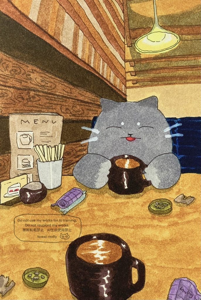 アナログ原画　キャラメルラテ　※フレームなし