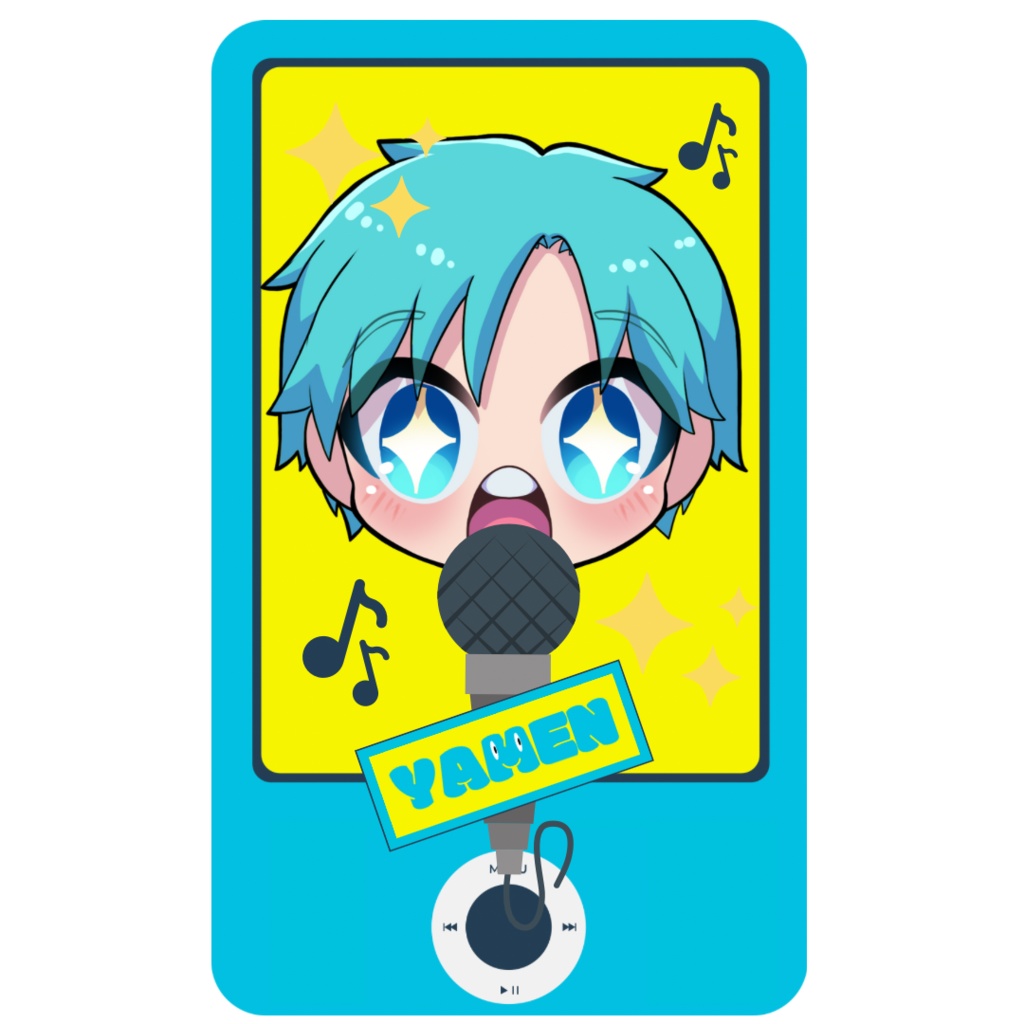 やめん。オリジナルうまっアクリルキーホルダー