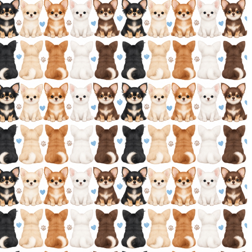 いぬねこ前後ろ姿5種類セット