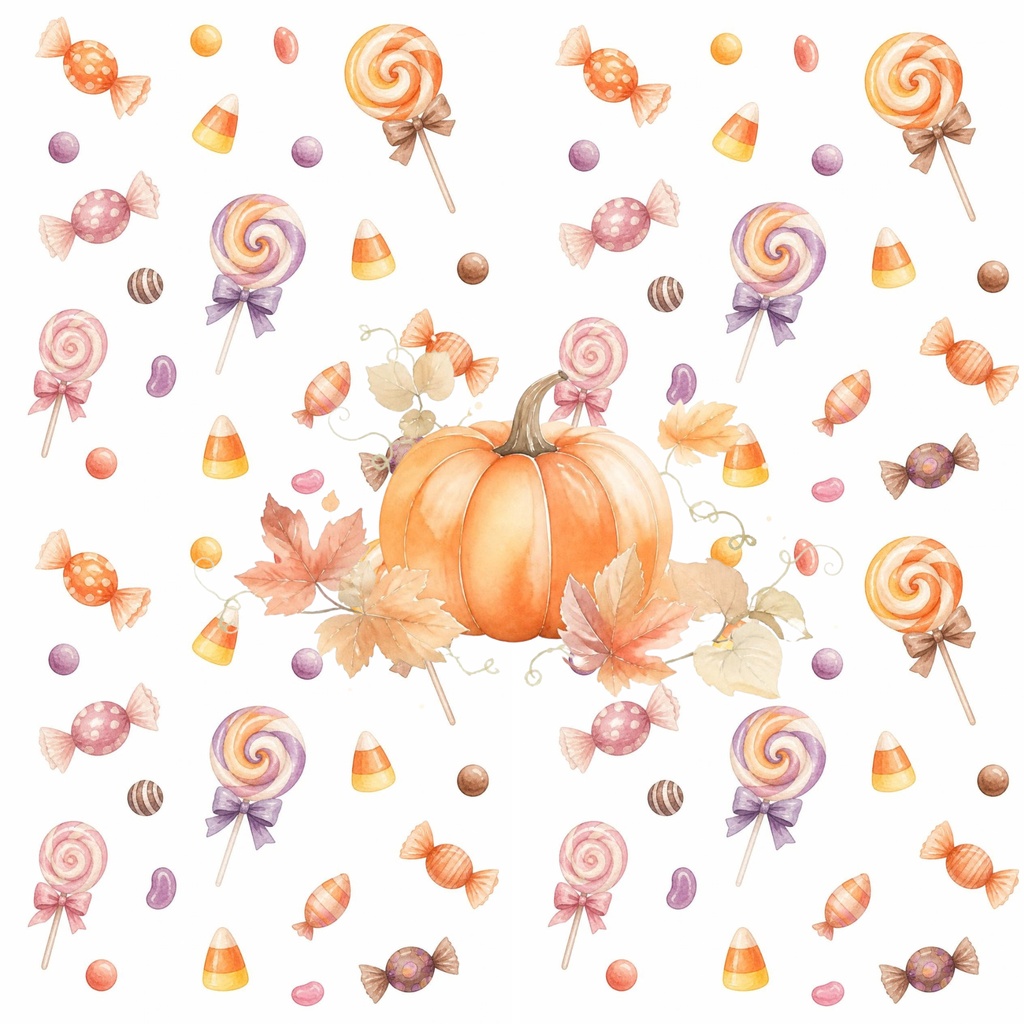 ハロウィン水彩画風10種類セット