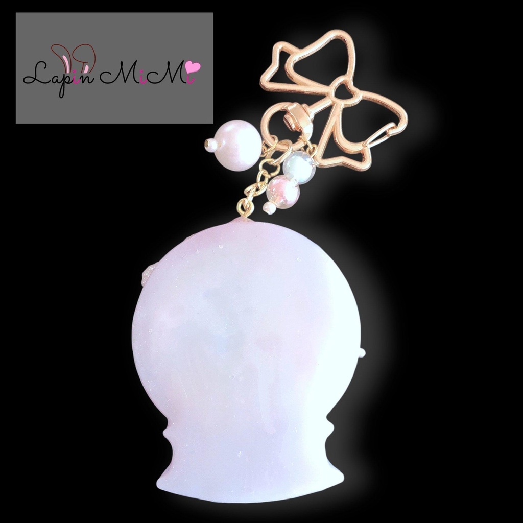 レジン シャカシャカ イニシャル M キーホルダー バック チャーム ゆめかわ スノードーム