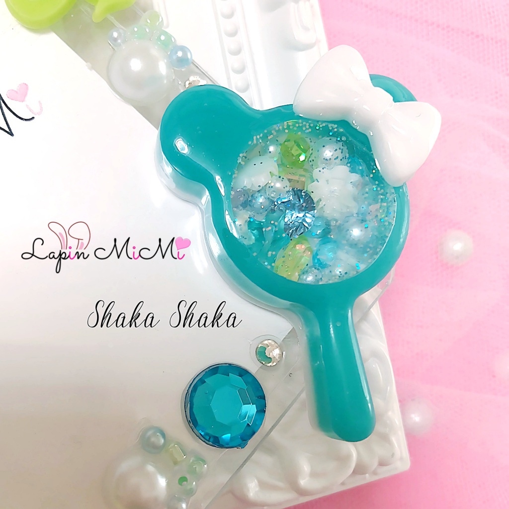 レジン シャカシャカ 付き ターコイズ ミントブルー B8 硬質 トレカケース