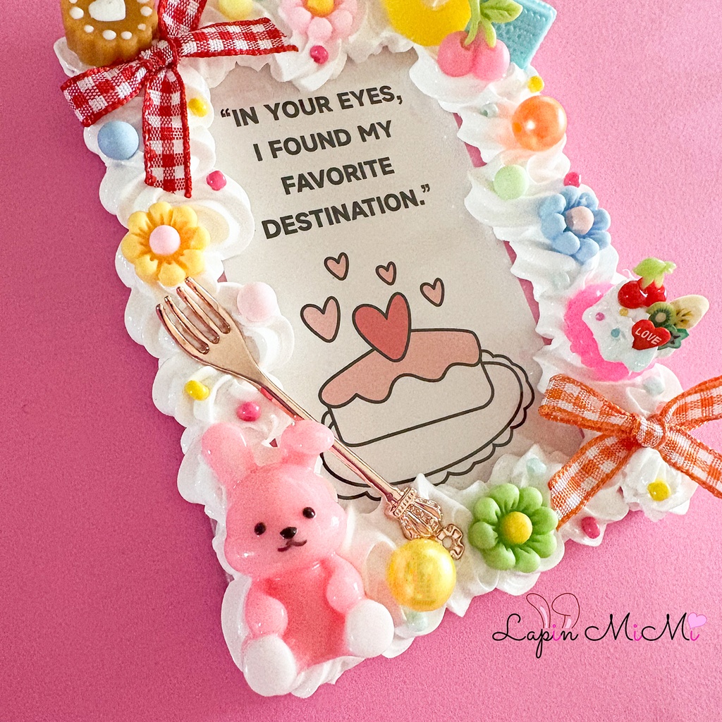 ホイップデコ 硬質トレカケース チェキ うさぎ デザート スウィート お菓子 ポップ かわいい カード ケース