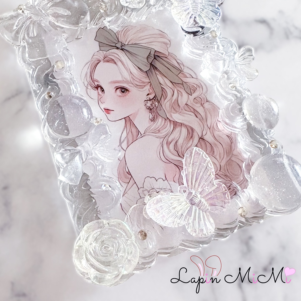 高透明 ホイップデコ 硬質トレカケース チェキ クリア ラメ 上品 きれい カード ケース