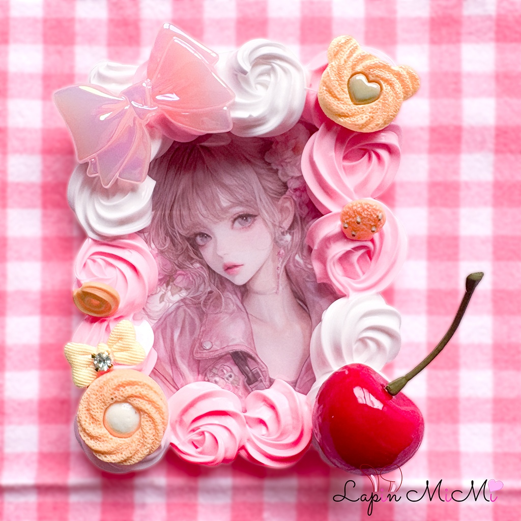 白 ピンク いちごミルク ホイップデコ 硬質トレカケース B8 クッキー お菓子 さくらんぼ ポップ チェキ カード ケース