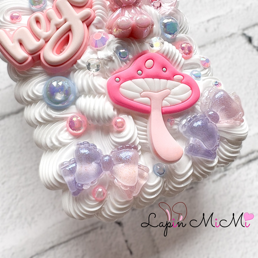 白 うねうね ホイップデコ マルチケース トラベル ケース ポップ y2k 韓国 クリア