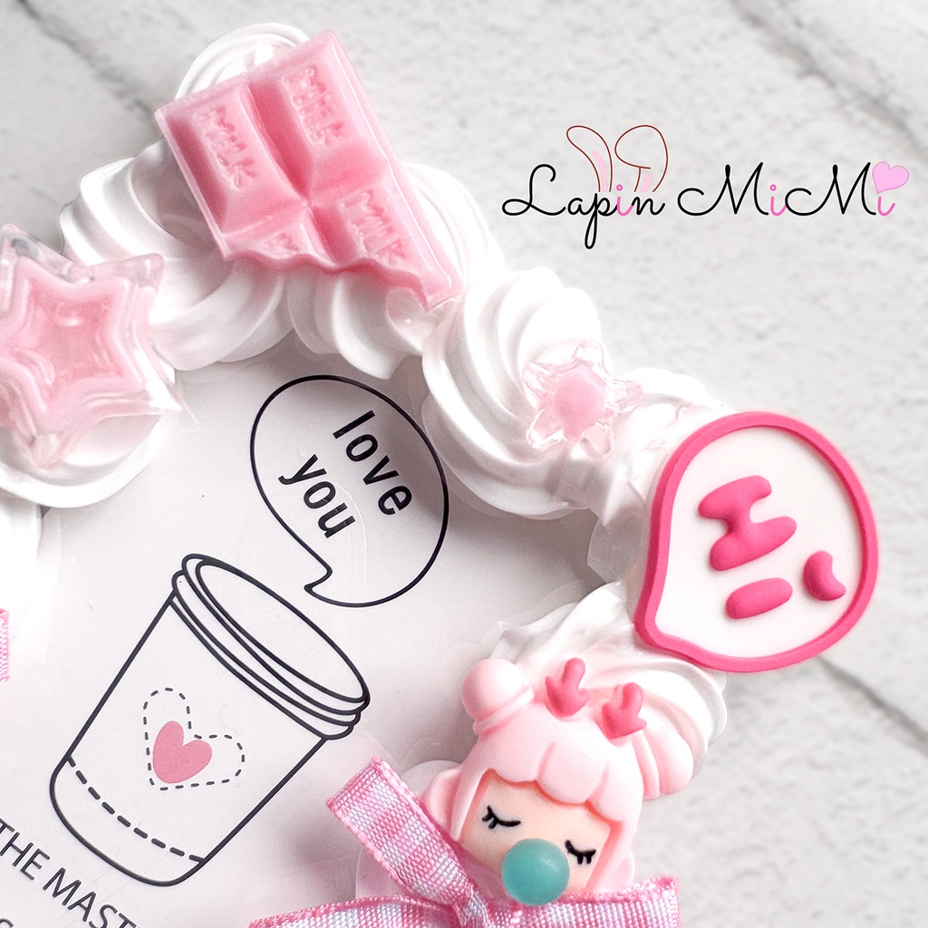 【現品のみ】白 ホイップデコ 硬質トレカケース B8 ピンク 水色 グリーン チェック リボン ポップ クッキー 女の子 平成 カード ケース