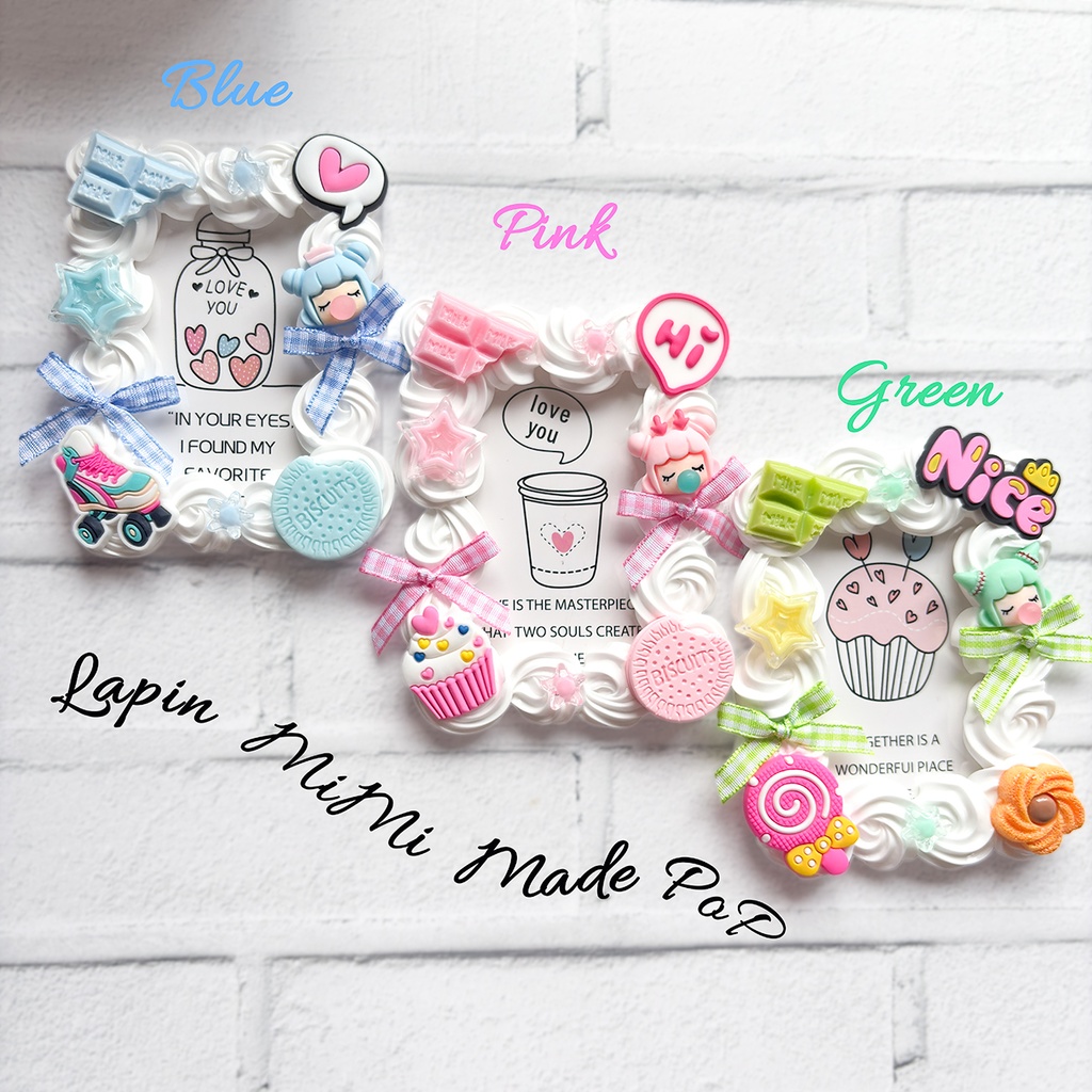 【現品のみ】白 ホイップデコ 硬質トレカケース B8 ピンク 水色 グリーン チェック リボン ポップ クッキー 女の子 平成 カード ケース