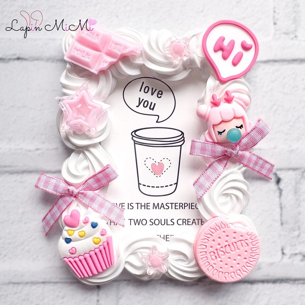 【現品のみ】白 ホイップデコ 硬質トレカケース B8 ピンク 水色 グリーン チェック リボン ポップ クッキー 女の子 平成 カード ケース