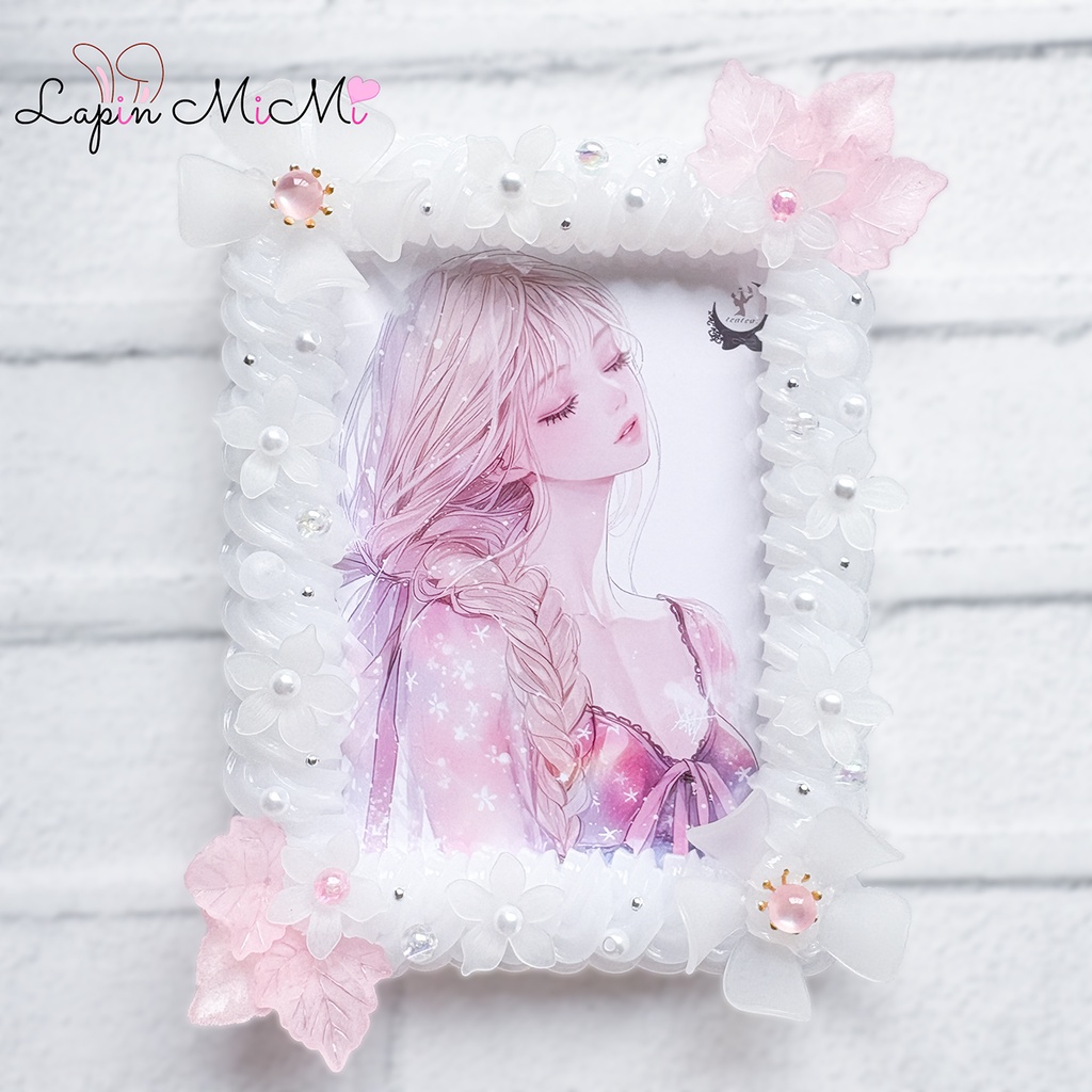 【B7】クリア ホイップデコ 硬質トレカケース ポストカード ハガキ 大判 桜 花 カード ケース