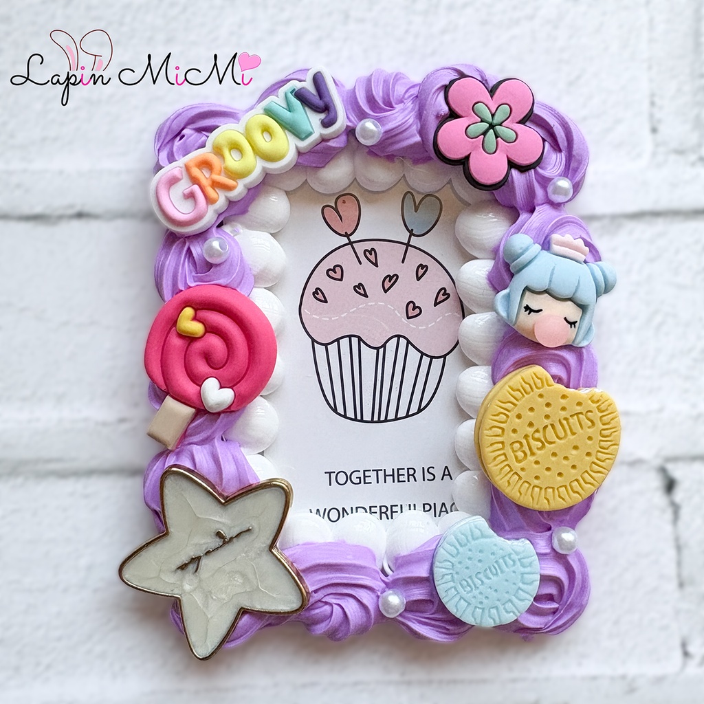 【1点のみ】パープル ホイップデコ 硬質トレカケース B8 ポップ 女の子 お菓子 カード ケース