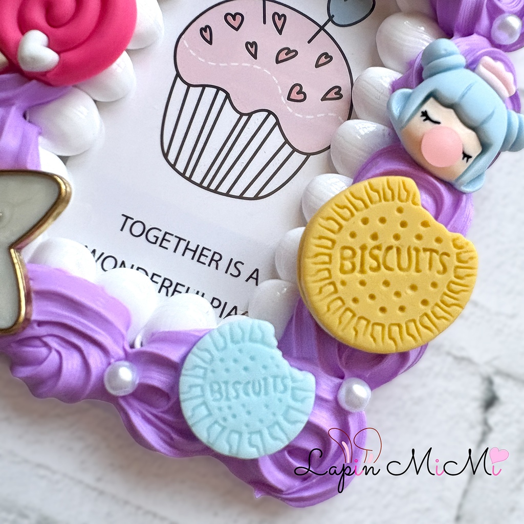 【1点のみ】パープル ホイップデコ 硬質トレカケース B8 ポップ 女の子 お菓子 カード ケース