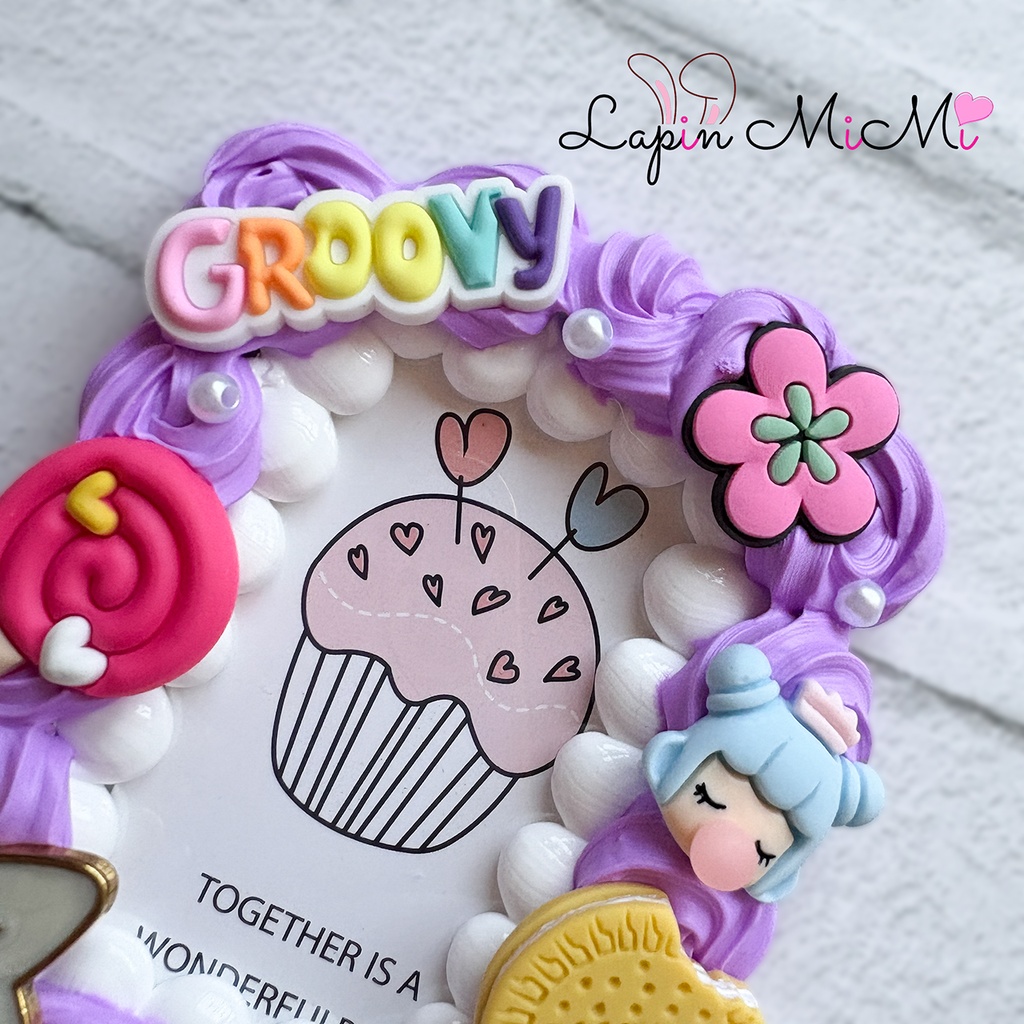 【1点のみ】パープル ホイップデコ 硬質トレカケース B8 ポップ 女の子 お菓子 カード ケース