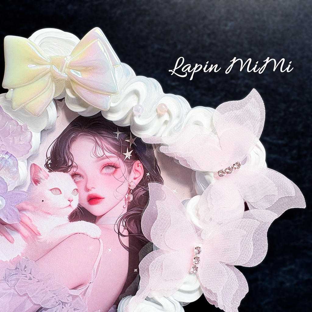 【B7】白 クリア ホイップデコ 硬質トレカケース ハガキ ポストカード パープル ピンク L版 大判 ケース