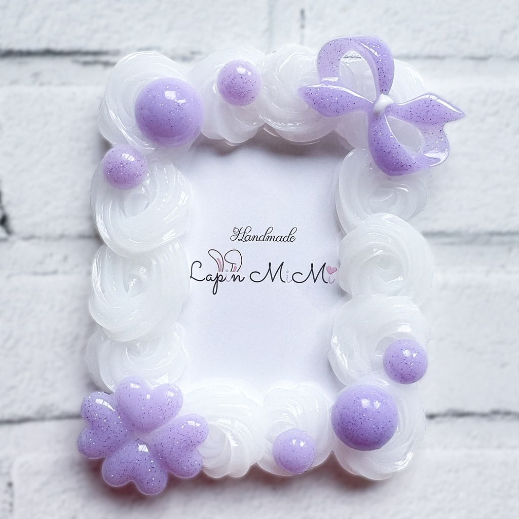 クリア ホイップデコ 硬質トレカケース B8 チェキ パステルカラー マグネットジェル ラメ リボン クローバー カード ケース 5色