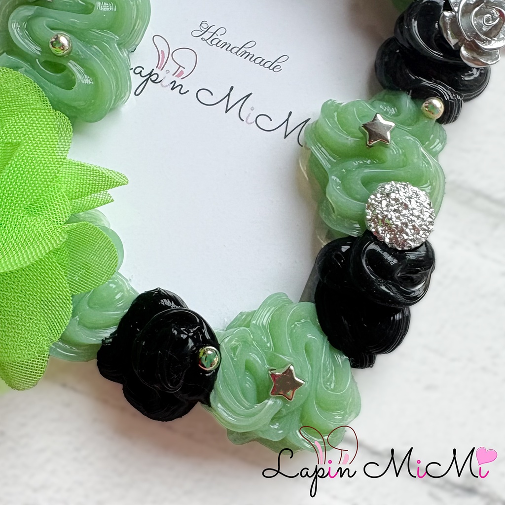 オレンジ 黒 緑 ホイップデコ 硬質トレカケース B8 シフォン 花 シルバー 薔薇 カード ケース