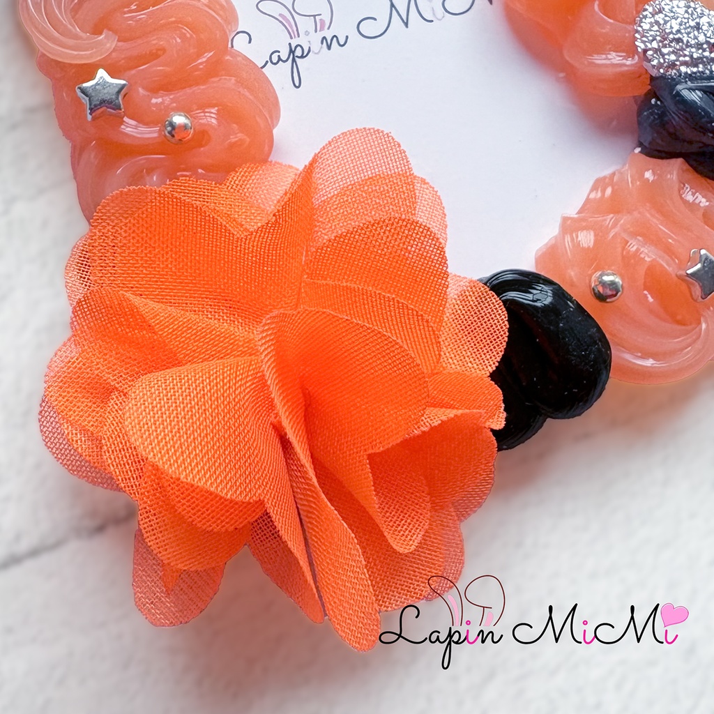 オレンジ 黒 緑 ホイップデコ 硬質トレカケース B8 シフォン 花 シルバー 薔薇 カード ケース