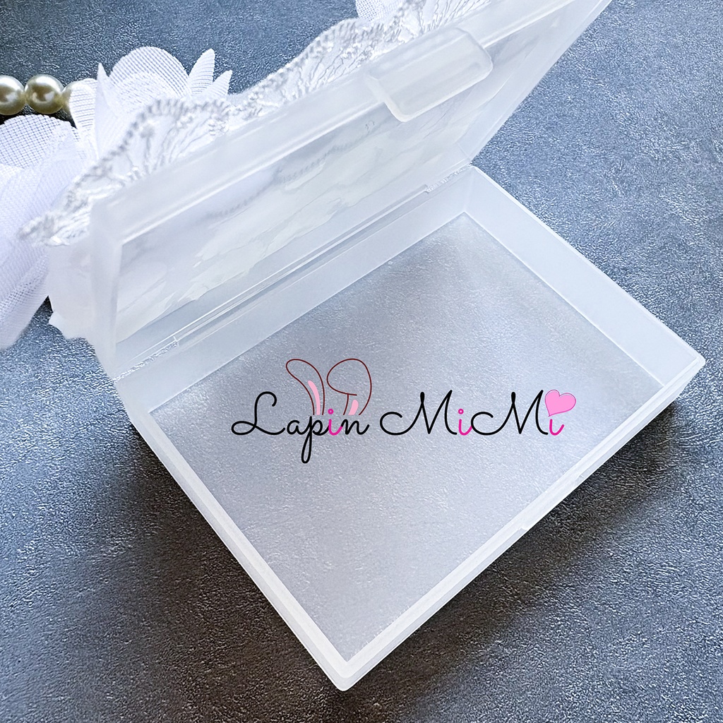 クリア ホイップデコ 白 姫かわ プチプラケース トレカケース 名刺 カード シフォン 花 パール ストラップ付 マルチケース