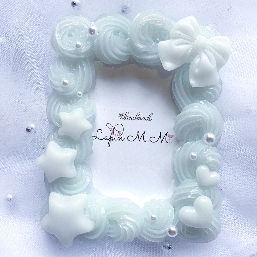 パステル ホイップデコ 硬質トレカケース B8 ラメ入り マット ホワイト リボン 星 ハート パール カード ケース