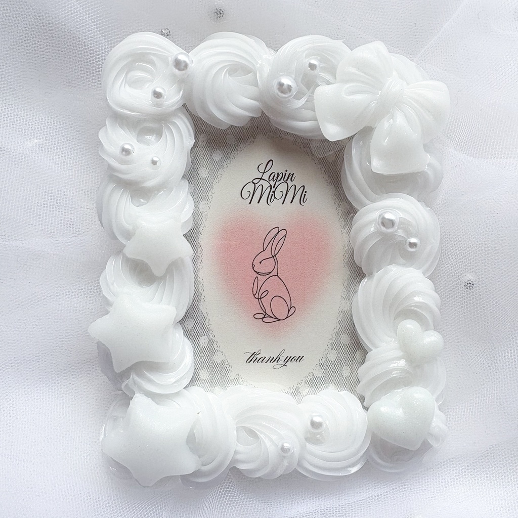 パステル ホイップデコ 硬質トレカケース B8 ラメ入り マット ホワイト リボン 星 ハート パール カード ケース