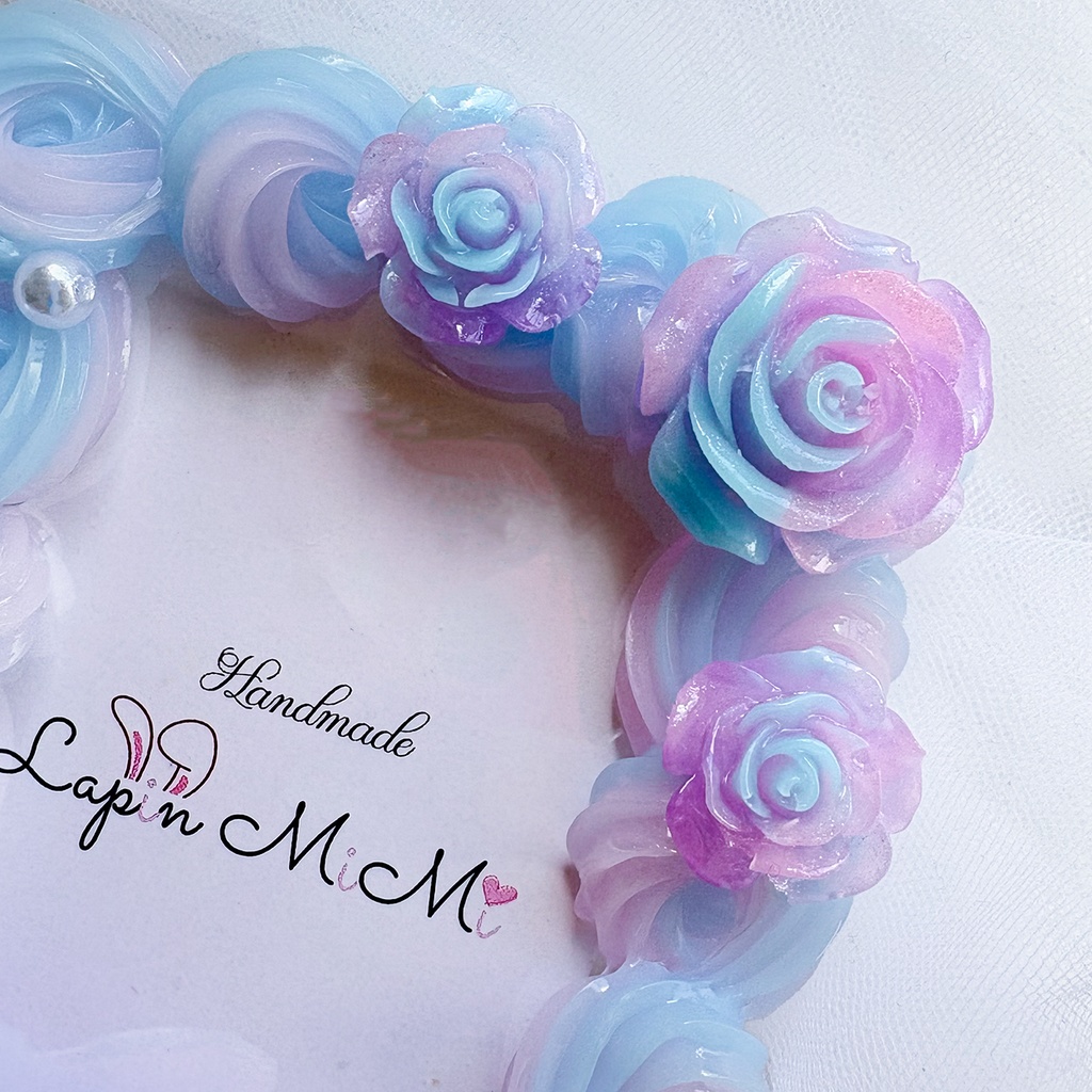 ピンク 水色 クリア ホイップデコ 硬質トレカケース B8 大きい リボン ゆめかわ カラー 薔薇 かわいい カード ケース