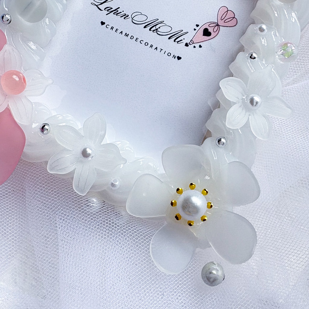 クリア ホイップデコ 水色 ピンク お花 桜 マット ホワイト 硬質トレカケース チェキ きれいめ カード ケース