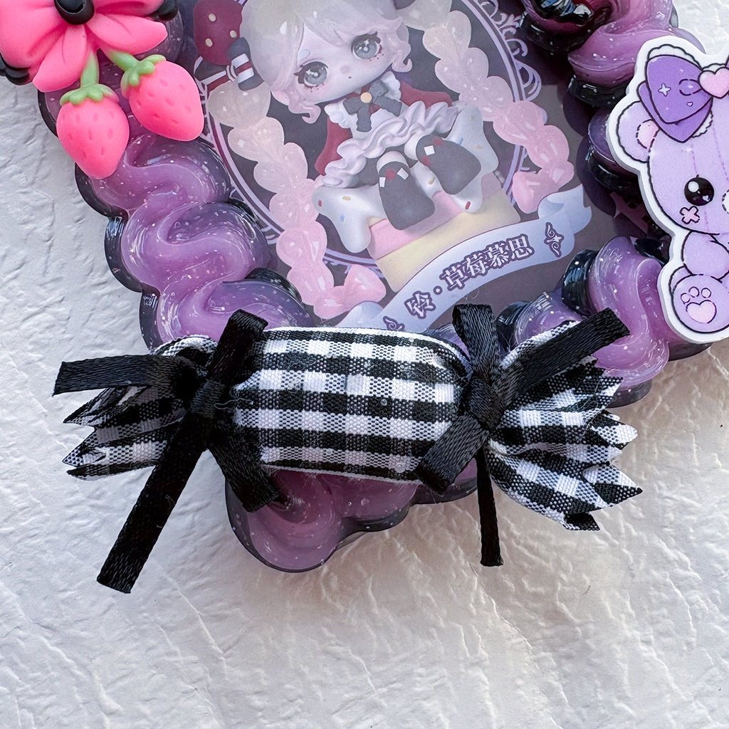 うさぎ くま ハロウィン ピンク 紫 ホイップデコ 硬質トレカケース B8 おばけ チェック お菓子 飴 ゴシック ゴスロリ カード ケース