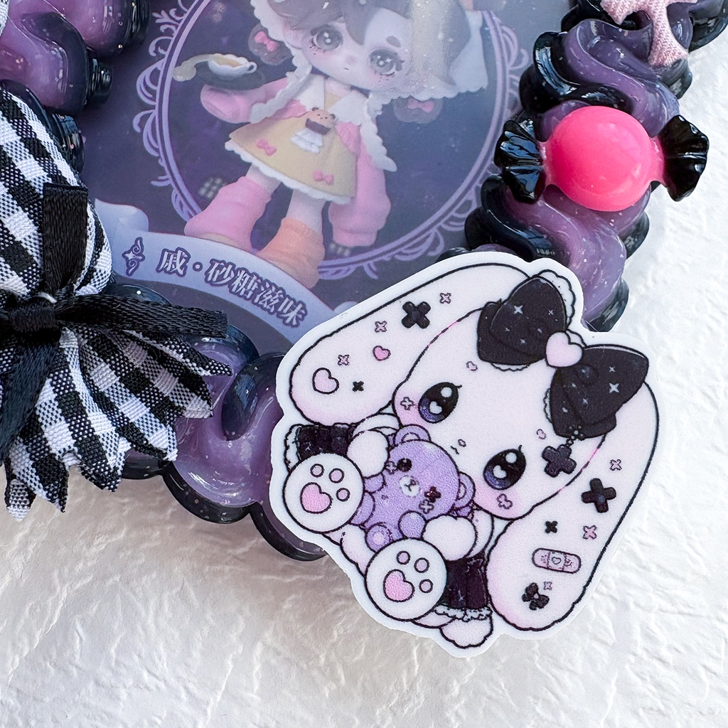 うさぎ くま ハロウィン ピンク 紫 ホイップデコ 硬質トレカケース B8 おばけ チェック お菓子 飴 ゴシック ゴスロリ カード ケース