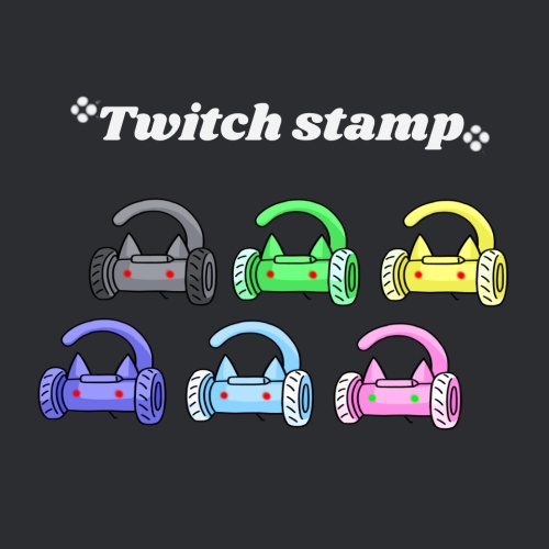 ねこドローン【Twitch用スタンプ】