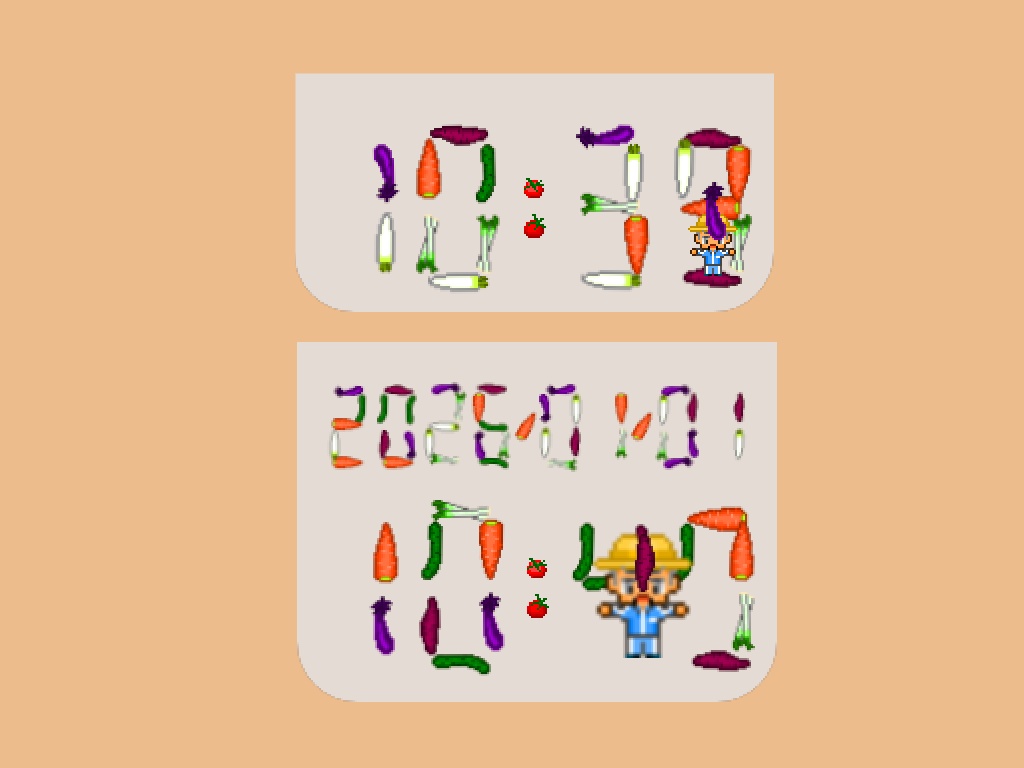 【OBS】ドット絵アバターが時刻を組み立てる!アバピクおしごと時計(固定デザイン) 無料デモ版あり