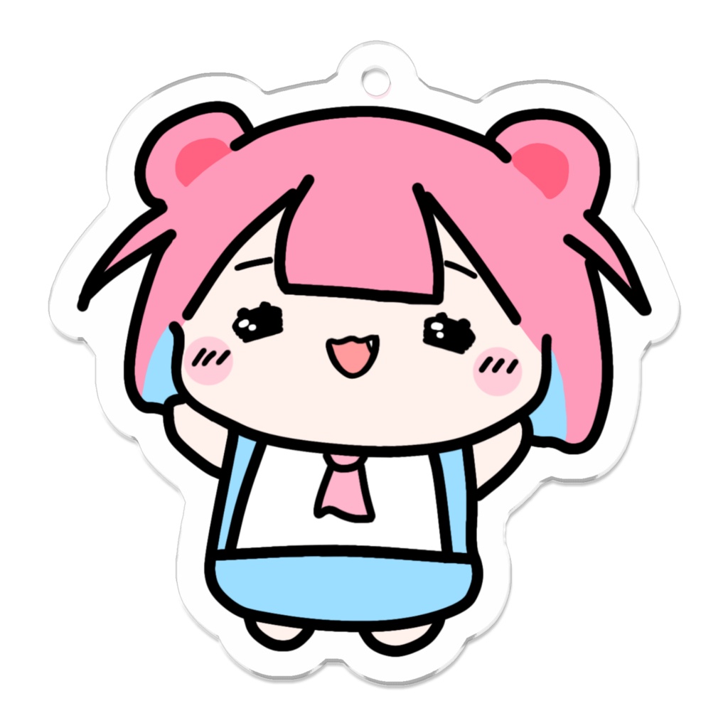 もちたろ。ばんざい手描きミニアクリルキーホルダー