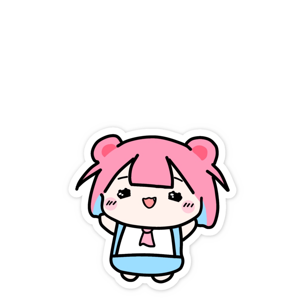 もちたろ。ばんざい手描きステッカー