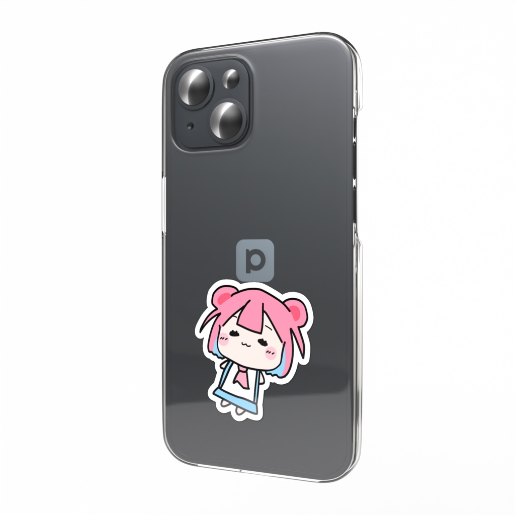 もちたろ。寝ころび手描きステッカー