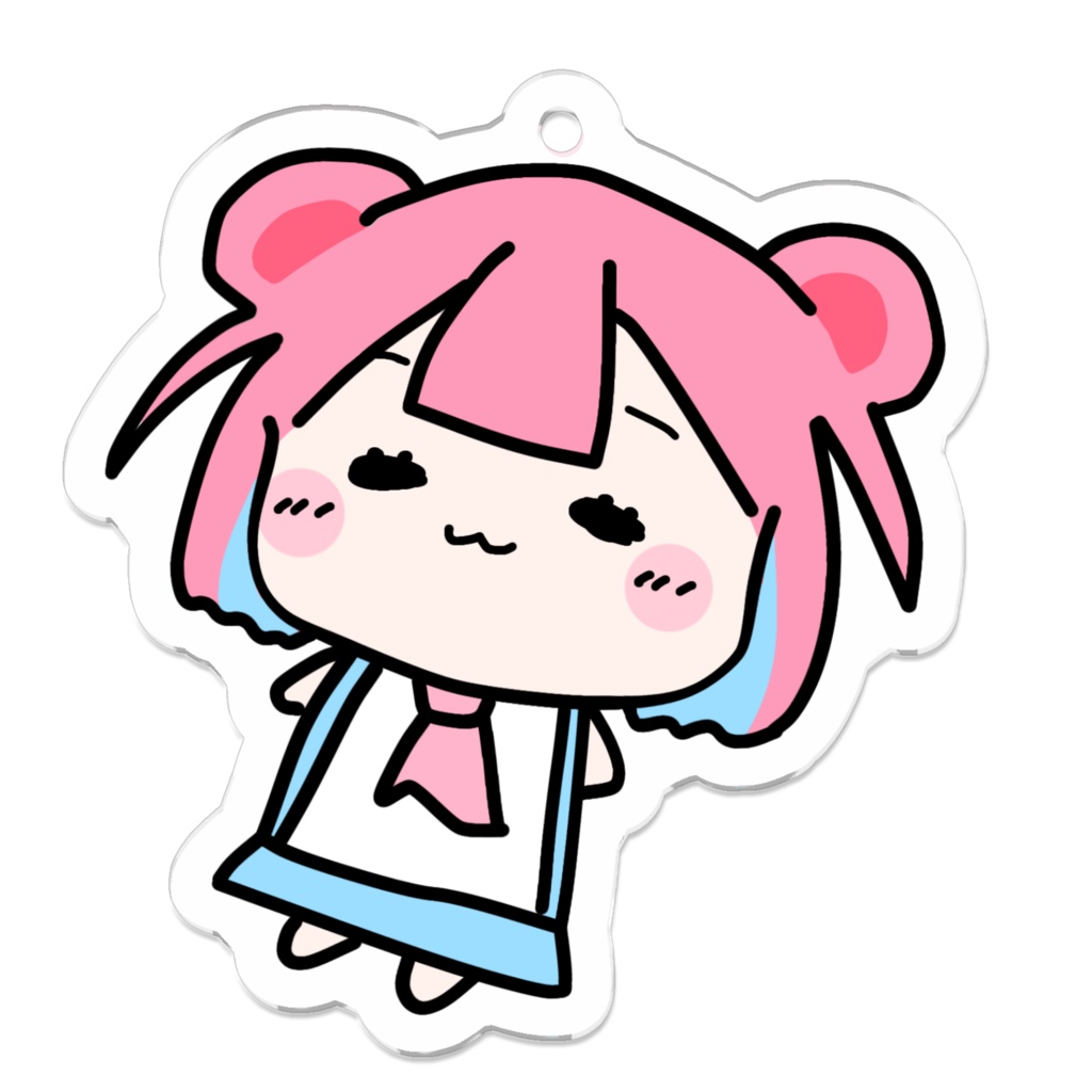 もちたろ。寝ころび手描きミニアクリルキーホルダー