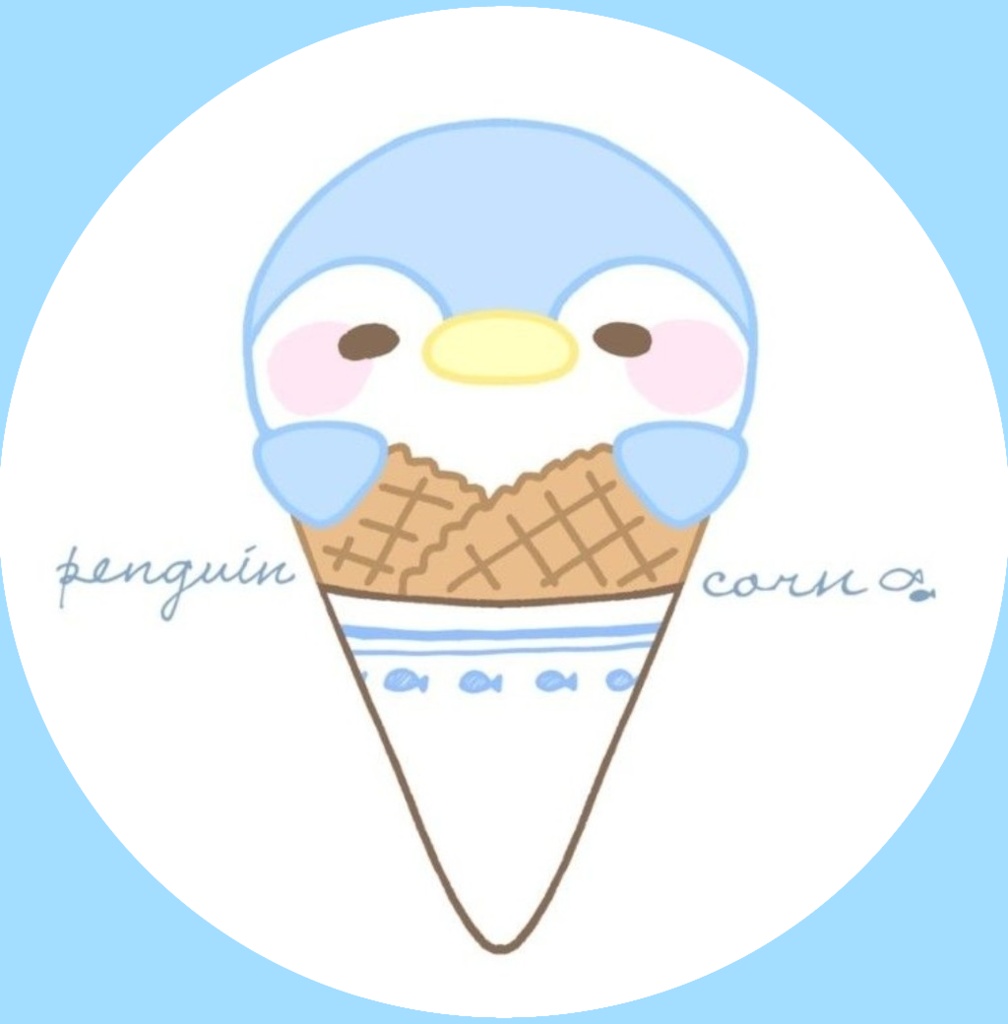 ペンギンコーンステッカー