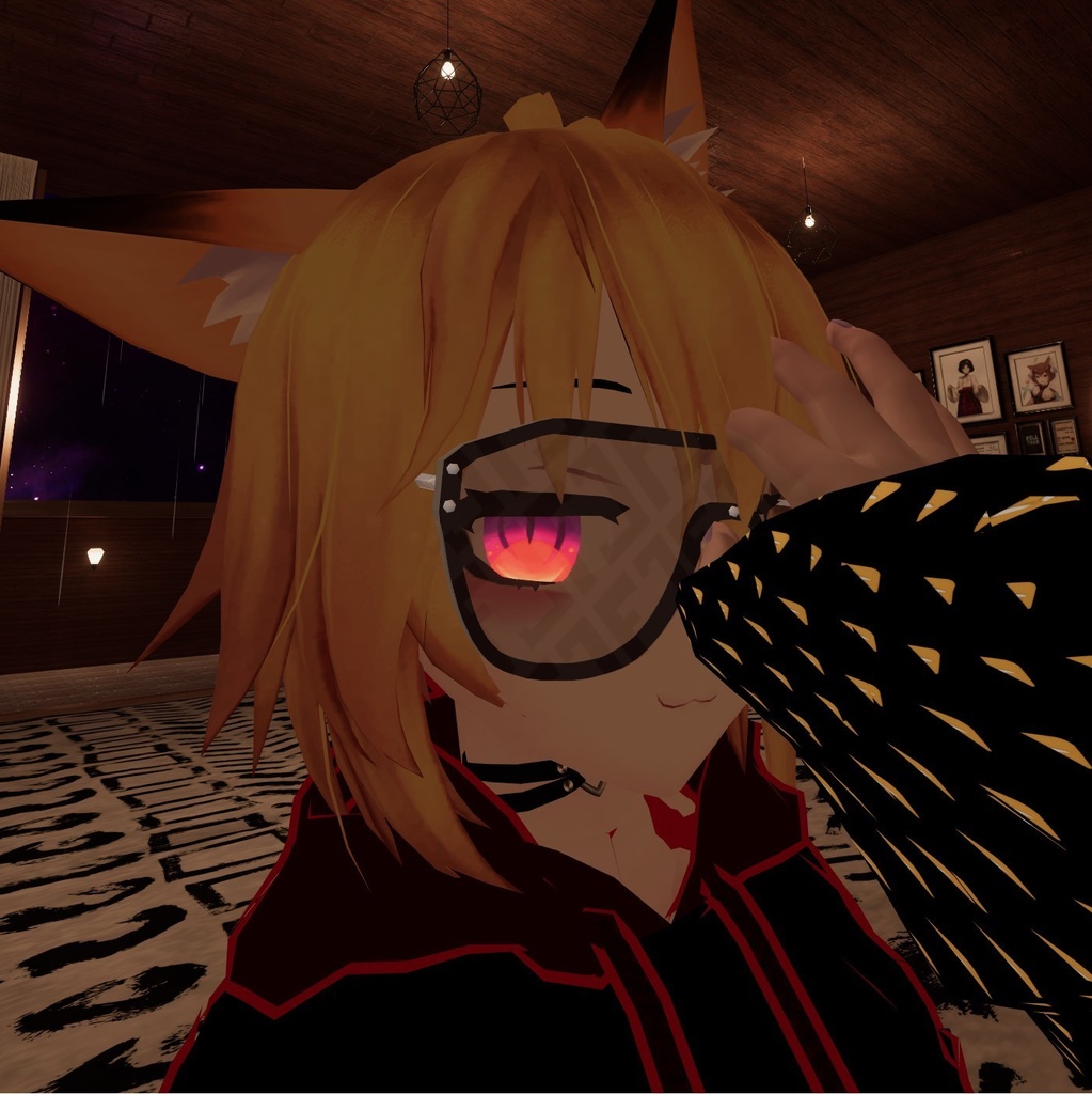 3Dモデル「フェトチーネデザイナー眼鏡」VRChat向け「986⊿」