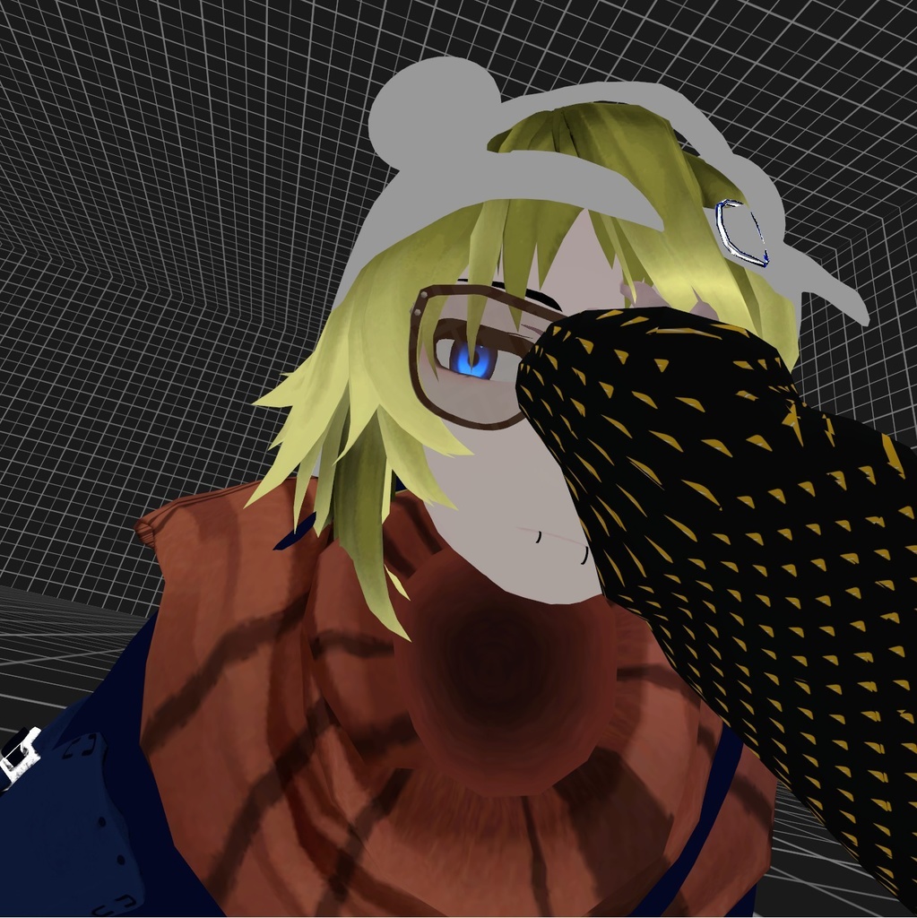 3Dモデル「フェトチーネデザイナー眼鏡」VRChat向け「986⊿」