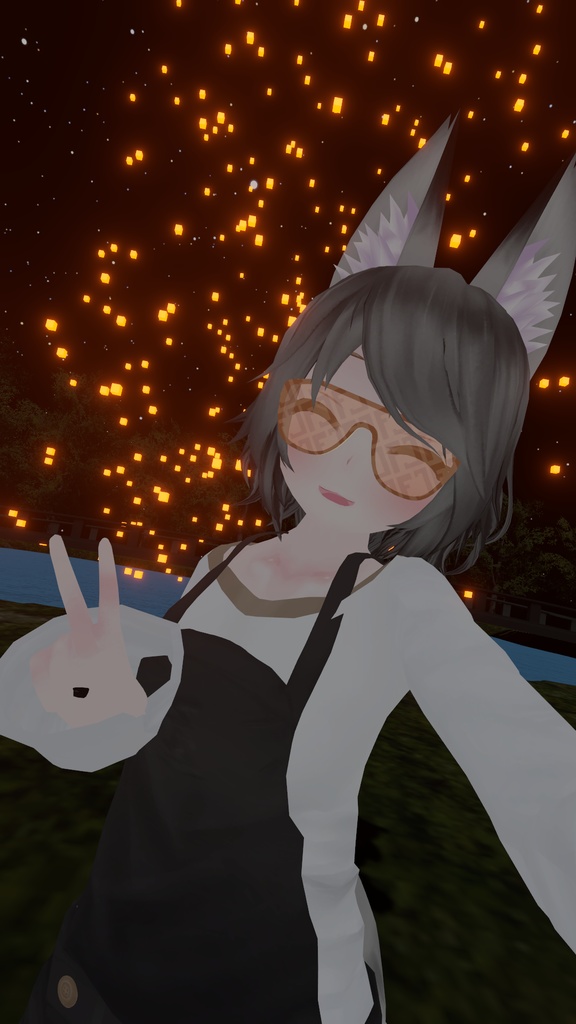 3Dモデル「フェトチーネデザイナー眼鏡」VRChat向け「986⊿」